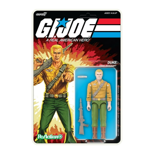 Figura de acción Super7 Reaction+ G.I. Joe Duke 3.75 pulgadas