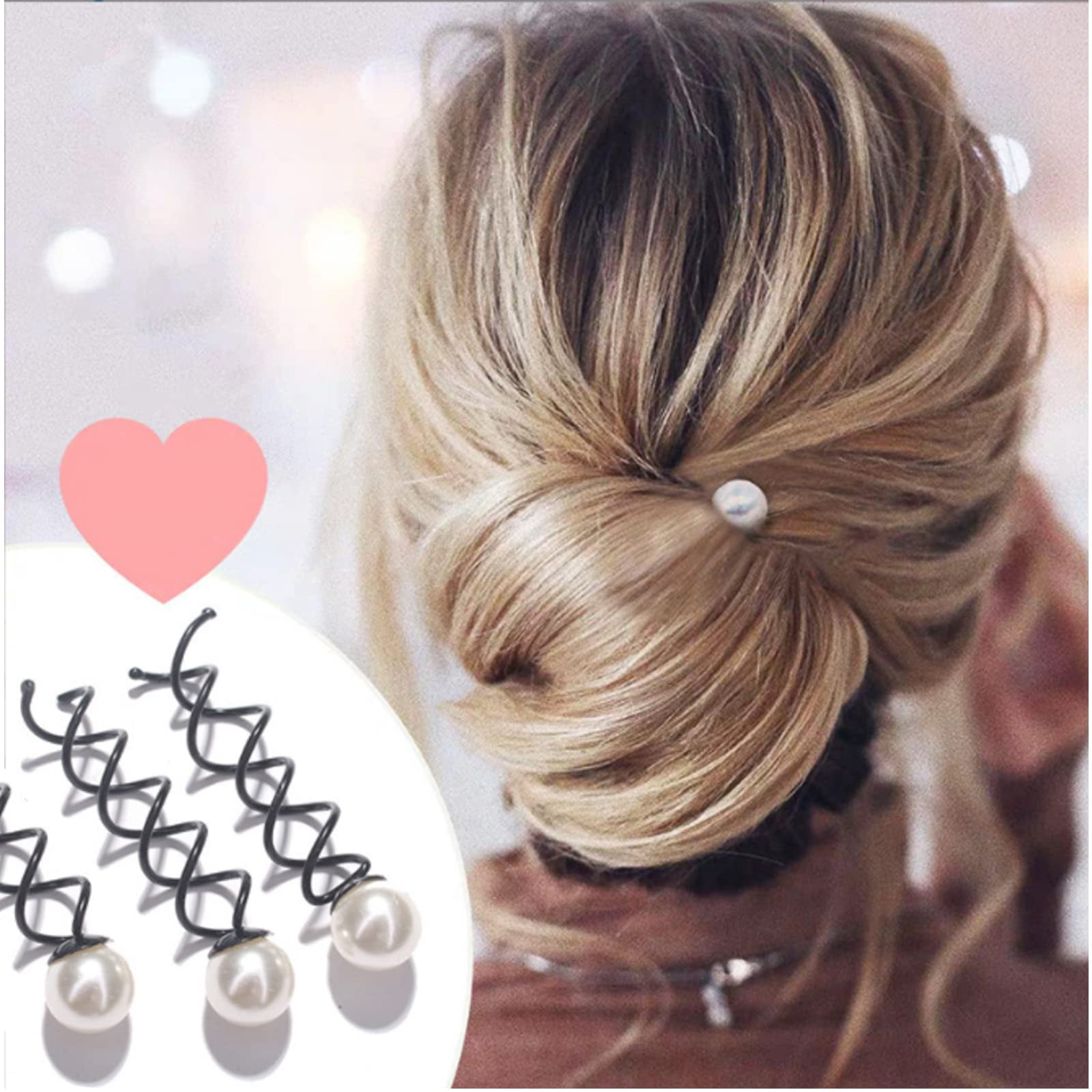 Buy 50PCS Spiral Hair Pins FANDAMEI Spin Pins NonScratch Round Tips  Twist Screw Hair Pin for Women Bun Hair Style DIY Spiral Bobby Pins Black  Online at Low Prices in India 