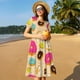 thumbnail image 4 of Easygdp Donuts para Vestido Transpirable de Mujer, Vestido Suelto de Manga Corta con Pliegues y Bolsillos para el Verano, 4 of 6