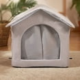 thumbnail image 3 of Outdoor Cat House Enclosed Shelter Cozy Pet Bed for Small Medium Cats Dogs Wind Proof Waterproof Rainproof Warm Insulated Cat Bed for All Seasons with Cushion Easy to Assemble, 3 of 3