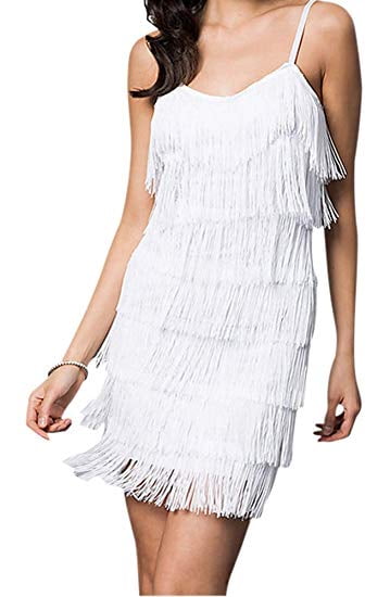 all over fringe dress