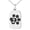 Silver, variant on Stainless Steel Letter J Initial Cat Dog Paws Monogram Engraved Small Rectangle Dog Tag Charm Pendant Necklace