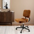 thumbnail image 2 of IGO Ergonomic  Office Task Desk Chair Swivel Home Comfort Chairs,Adjustable Height with ample lumbar support for office bedroom,Brown, 2 of 9