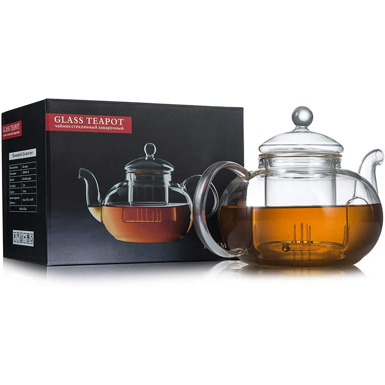 Clear Loose leaf teapot 20oz - Kai Organic Tea
