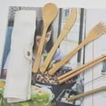 thumbnail image 4 of 3 Pcs Couteaux de Voyage Portables Réutilisables en Bambou Fourchette Cuillère Baguettes Couverts,6#,Taille Unique, 4 of 10