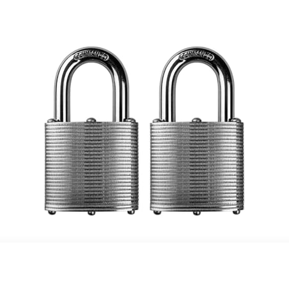Heavy-Duty Stainless-Steel Commando Lock Padlock – 2 Pack- Military Grade Weatherproof Security Lock for Storage Shed, Garage, Lockers, Toolboxes, Construction Site Storage and More