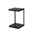 thumbnail image 2 of Pemberly Row Contemporary Solid Sheesham Wood C Table in Brown (Set of 2), 2 of 6