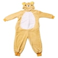 thumbnail image 1 of Pijama de una pieza de dibujos animados, lindo oso de franela de peluche, mono de animal para dormir para niños en casa, amarillo, 105/47,2 pulgadas, 1 of 14