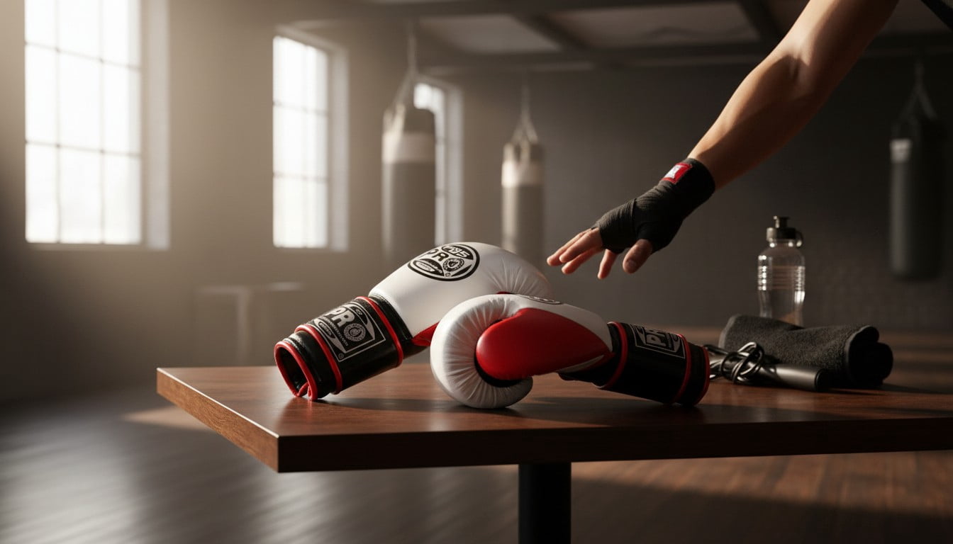 ProBoxing® Leather Boxing Gloves – (White & Red) (14oz) Training Boxing Gloves for Boxing, MMA, Muay Thai & Sparring – Durable Genuine Leather, Wrist Support, Impact Protection