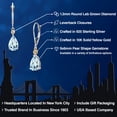 thumbnail image 2 of Gem Stone King 925 Silver and 10K Yellow Gold Sky Blue Aquamarine and Lab Grown Diamond Dangle Earrings for Women | 2.32 Cttw | Gemstone March Birthstone | Pear Shape 9X6MM, 2 of 6