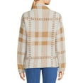 thumbnail image 3 of By Design Kylie Funnel Neck Plaid Pullover Sweater, 3 of 5