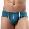 thumbnail image 2 of Swim Underwear for Men  Low Rise Briefs with Elastic Waistband and Mesh Patchwork, 2 of 7