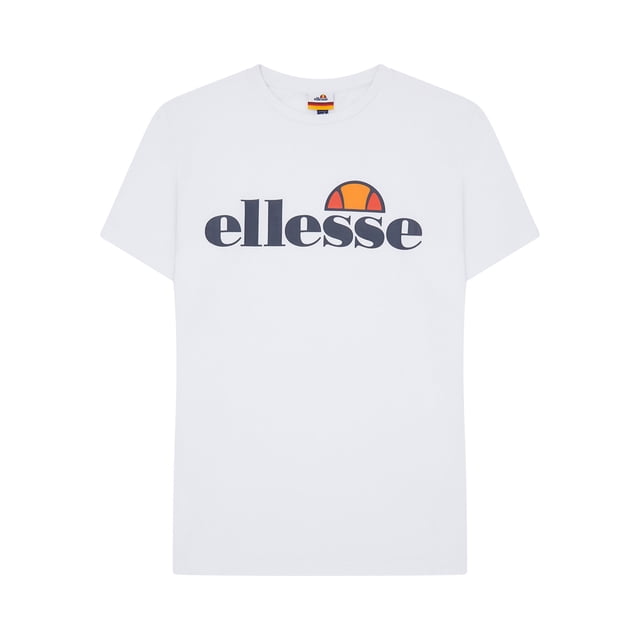 ellesse Camiseta de Hombre SL PRADO TEE - Manga corta, Crewneck, Cuello redondo, Logotipo Estampado Blanco M (Medium)