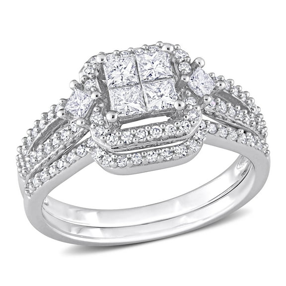 Everly Women's Diamond 10k White Gold Bridal Set