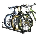 thumbnail image 2 of Trimate Bicycle Floor Parking Rack Stand for 4 Bicycles, Indoor Home Garage Storage,  2.4" Width for Most of Bicycles, 40"x12.6"x10.3", Steel Black Powder Coated, 2 of 7