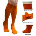 thumbnail image 3 of COUVER Womens Plain Striped Cotton Knee High Socks Light Orange Medium 3 Pairs, 3 of 6