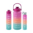thumbnail image 1 of 1pc Gradient Water Bottle With Large Capacity (2000ml/800ml/300ml) For Outdoor Sports & Fitness, With Straw, 1 of 2