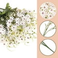 thumbnail image 4 of 6 Bundles Wildflowers Artificial Flowers Outdoor Fake Daisy UV Resistant Silk Wild Flower Bouquets Bulk Faux Plants Plastic Greenery for Decoration vase Floral Arrangements Home Decor (White), 4 of 7