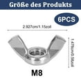 thumbnail image 2 of 6 M8 wing nuts -304 material/DIN315 standard, 2 of 7