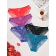 thumbnail image 2 of 5 Pack Sexy Underwear for Women Seamless Soft Lace Hipster Ladies No Show Bikini Panties Womens Cheeky, 2 of 6