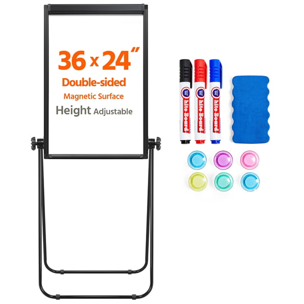 Portable Adjustable Height Tripod Magnetic 36 x 24inch Dry Erase 