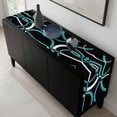 thumbnail image 5 of Turquoise Geometric Table Runner 72 Inches Long, Modern Abstract Aesthetic Striped Art Kitchen Coffee Dining Table Decoration for Home Party Birthday Wedding Home Decor 13x72 Inches, 5 of 8