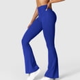 thumbnail image 2 of XIYON Womens Yoga Pants Scrunch Flare Leggings V Back Butt Lifting Wide Leg High Waisted Gym Workout Leggings For Women, 2 of 8