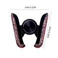 thumbnail image 4 of Car Cell Phone Holder Women Inside Vehicle-mounted Bling Rhinestones Air Vent Clip Stand Smartphone Support Interior Pink, 4 of 7