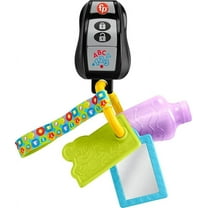 Fisher-Price Baby Travel Toy Laugh & Learn Play & Go Activity Keys with Learning Music, Teether & Mirror for Infants Ages 6  Months