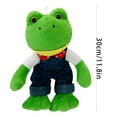 thumbnail image 3 of Lara Campos & Frog Plush,11.8"Green Frog Plush Dolls Cute Frog Stuffed Animal,Soft Huggable Cartoon Plush Toys for Home Decor or Gifts, 3 of 7