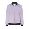 thumbnail image 4 of Womens Bomber Jacket 2026 Casual Coat Fall Fashion Lightweight Zip Up Long Sleeve Outerwear Windbreaker Pocket Going Out Tops Ladies, 4 of 5