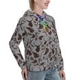 thumbnail image 6 of Daiia Brown Moose with Pinecones Pattern Women's Fashion Hoodies & Sweatshirts with Kangaroo Pocket Hooded Sweatshirt with Eye-catching Drawstrings-X-Large, 6 of 7