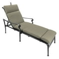 thumbnail image 2 of Jordan Manufacturing Sunbrella 74" x 22" Canvas Taupe Solid Rectangular Outdoor Chaise Lounge Cushion with Ties and Hanger Loop, 2 of 11