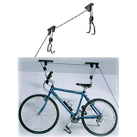 Bike Bicycle Lift Ceiling Mounted Hoist Storage Garage Hanger Pulley Rack New This Ceiling Mounted Bike Lift Will Get The By Generic