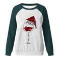 thumbnail image 4 of Puntoco Mujer Navidad Invierno Manga Larga Cuello Redondo Impresión De Letras Top Blusa Sudadera Puntoco Puntoco-9184, 4 of 4