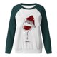 thumbnail image 4 of Puntoco Mujer Navidad Invierno Manga Larga Cuello Redondo Impresión De Letras Top Blusa Sudadera Puntoco Puntoco-9185, 4 of 4