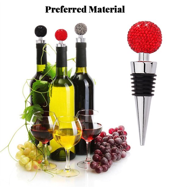 Tapón de botella de vino Worallymy corcho decorativo de champán bola divertida tapón de boquilla a prueba de fugas sellador de bebidas herramienta de barra de ahorro de fugas rojo para mujer Worallymy JD735907709