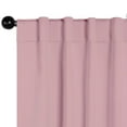 thumbnail image 2 of Superior Blackout Solid Light Filtering Back Tab Curtain Panel Set, 52" x 108", Mauve chalk, 2 of 11