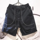 thumbnail image 3 of Pantalones cortos Dry Fit con bolsillos para hombre, Bermudas Ice Cargo, pantalones cortos masculinos de 3 cuartos, talla pequeña, holgados, de diseñador, paquete de algodón de los años 90, informal, 3 of 5