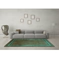 thumbnail image 3 of Ahgly Company Indoor Rectangle Persian Turquoise Blue Traditional Area Rugs, 2' x 4', 3 of 4