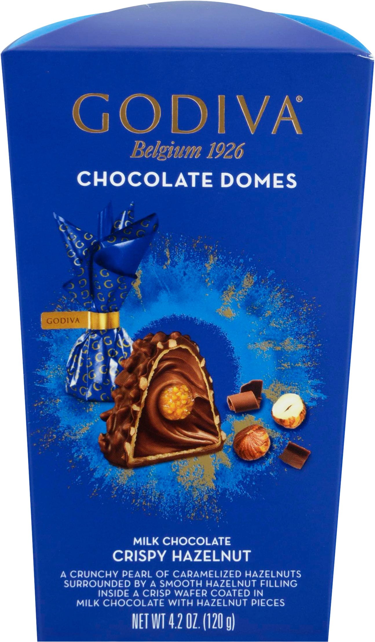 Godiva Chocolate Domes IWC Crispy Hazelnut Carton 4.2 oz