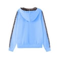 thumbnail image 3 of Innerwin Jogger Set Leopard Print Ladies Sweatsuits Jogging Hoodies Comfy 2 Piece Outfit Blue M, 3 of 6