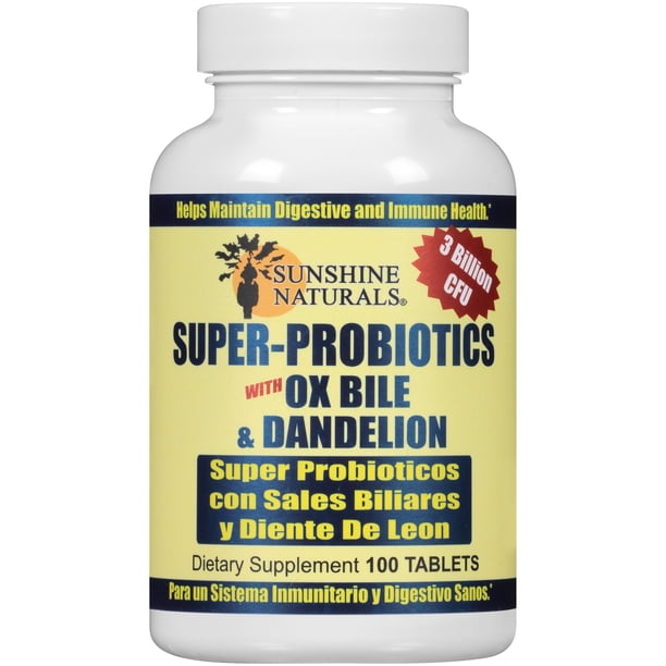 Sunshine Naturals® SuperProbiotics with Ox Bile & Dandelion Dietary