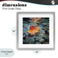 thumbnail image 4 of Stupell Industries Modern Maple Leaf Floating in Stream Gray Framed Print Under Glass, 16 x 16, by Kate Jarvik Birch, 4 of 8