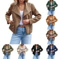 thumbnail image 4 of Women's Autumn Winter Casual Cropped Zipper Faux Leather Jacket Coat, 4 of 9
