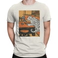 thumbnail image 2 of Smartprints Leopard in Japanese Tea Room Men's T-Shirt Off White, Cotton, S, 2 of 3