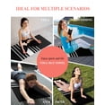 thumbnail image 7 of Black White Stripe Yoga Towel for Hot Yoga Non Slip, Modern Rustic Vertical Striped Yoga Mat Towel Absorbent Yoga Sweat Towels Microfiber Hot Yoga Blanket for Bikram Pilates 26"x70", 7 of 7