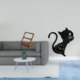 thumbnail image 2 of Organizador de escritorio para control remoto de TV con reloj de pared decorativo de acrílico con diseño moderno de dibujos animados de gato, ideal pa, 2 of 8