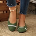 thumbnail image 6 of IEMIEMIEM Women's Fashion Flats Sparkly Rhinestone Chain Dress Shoes Comfortable Round Toe Slip-On Ballet Loafers Green 9 Wide, 6 of 8