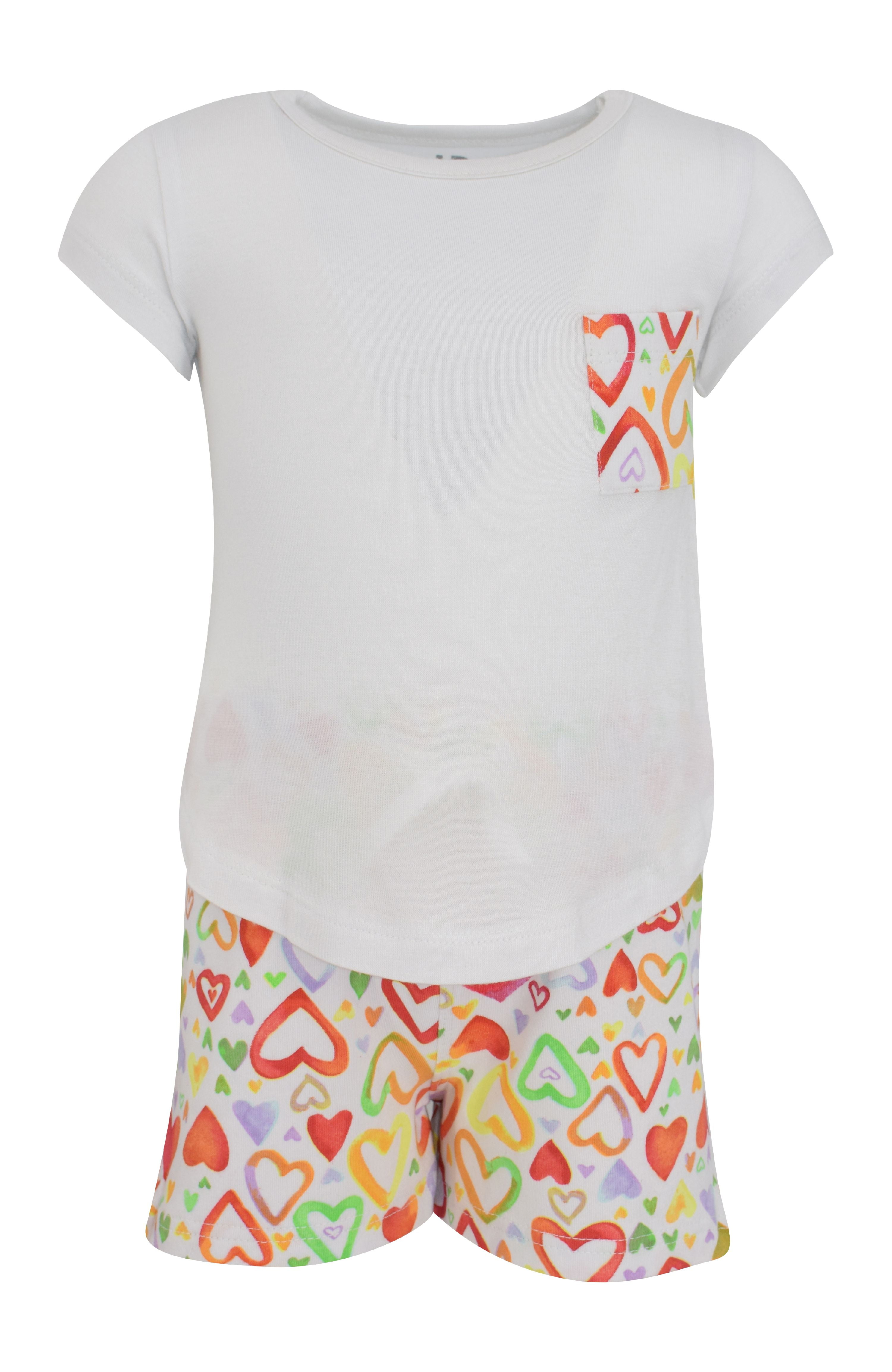 Valentine's Mommy and Me Rainbow Heart Pajama Set (Girls 4t) Walmart